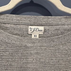 J. Crew Heather Gray Ribbed Sweater